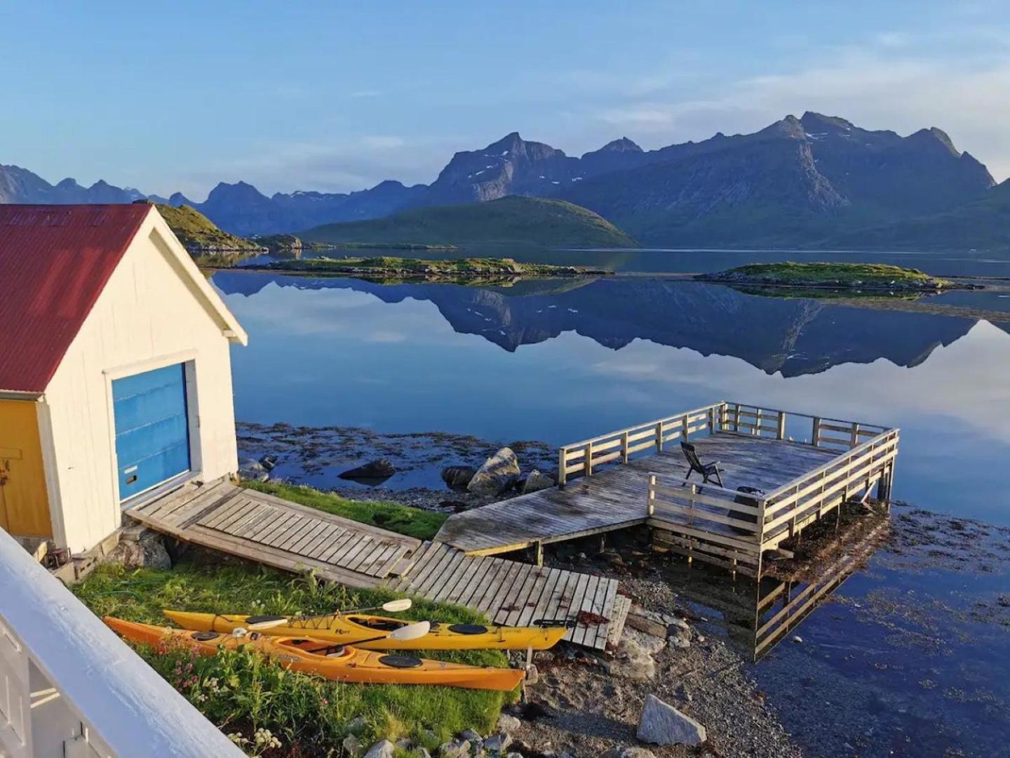 Panoramic Seaview Cabin For Two Persons By The Sea Hovdan Exterior foto